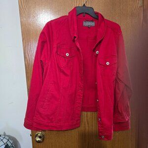 Torrid Red Jean Jacket Size 5